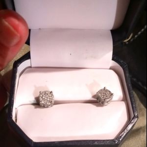 COPY - sterling silver diamond cluster studs